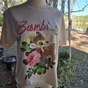 Disney Peach Bambi T-shirt Size Medium